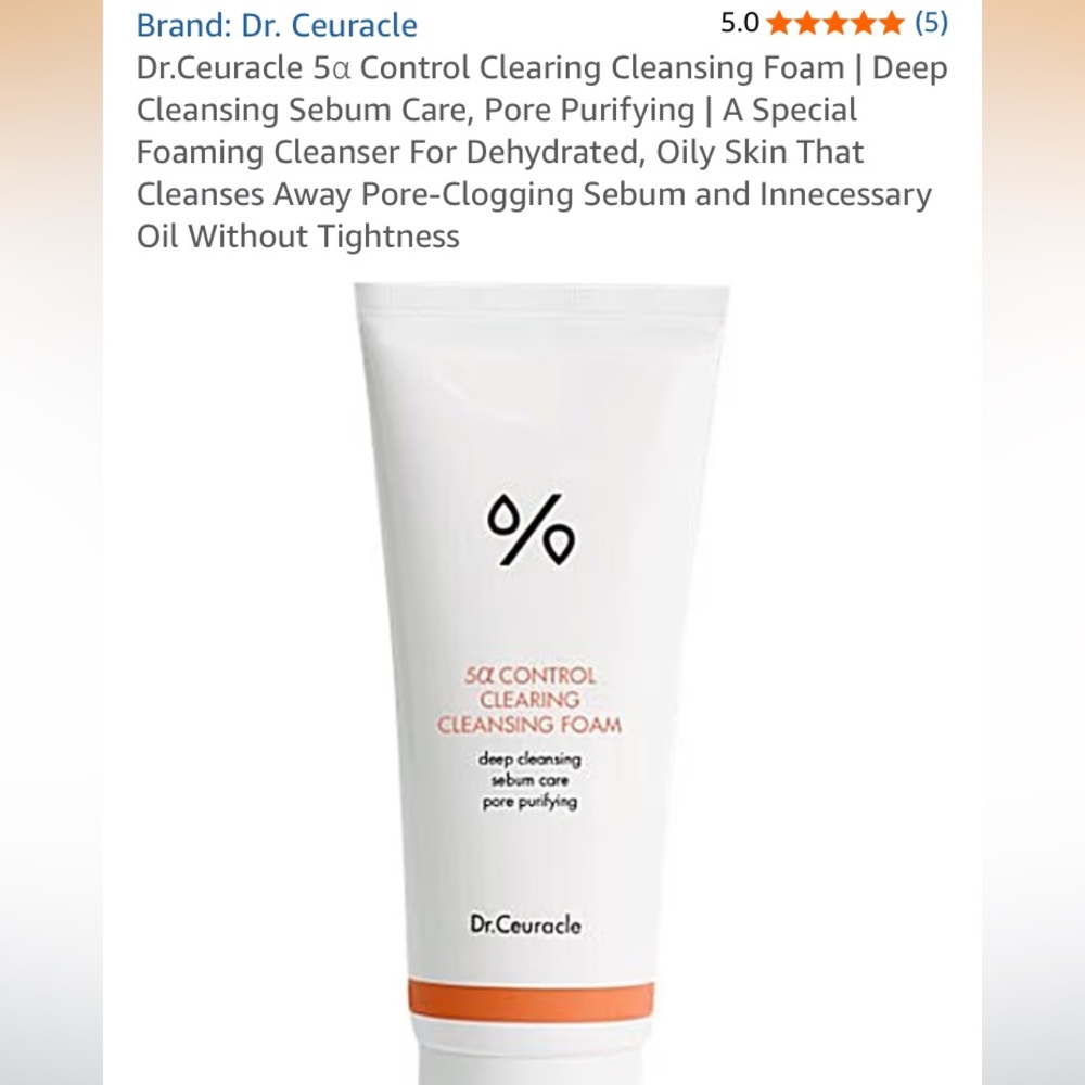 {SEALED} Dr Ceuracle 5α Control Foam Deep Cleansing Sebum Care Purifying NEW
